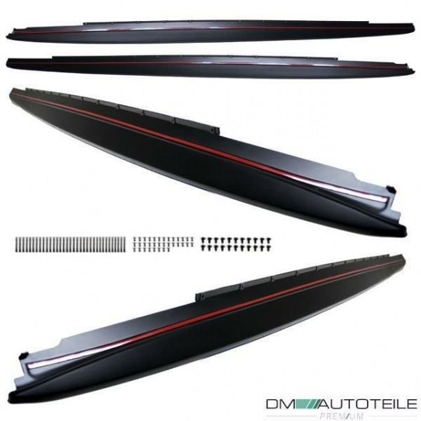 Sport-Performance Front Spoiler + Ansätze + Diffusor Schwarz Matt passt für BMW 5er G30 M-Paket +ABE