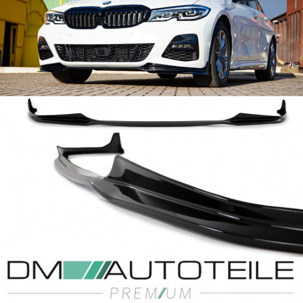 Set Sport-Performance Spoiler+Diffusor+Seitenschwelleransätze Schwarz Glanz für den BMW 3er G20 G21 M-Paket ab 2019