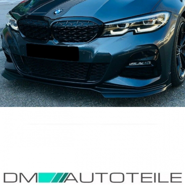 Sport-Performance Frontspoiler Lippe Schwarz Matt passt für BMW 3er G20 G21 M-Paket ab 2019 + ABE