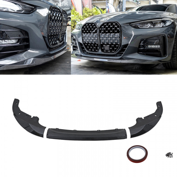 Sport-Performance Frontspoiler Lippe Carbon Glanz passt für BMW 4er G22 G23 G26 mit M-Paket