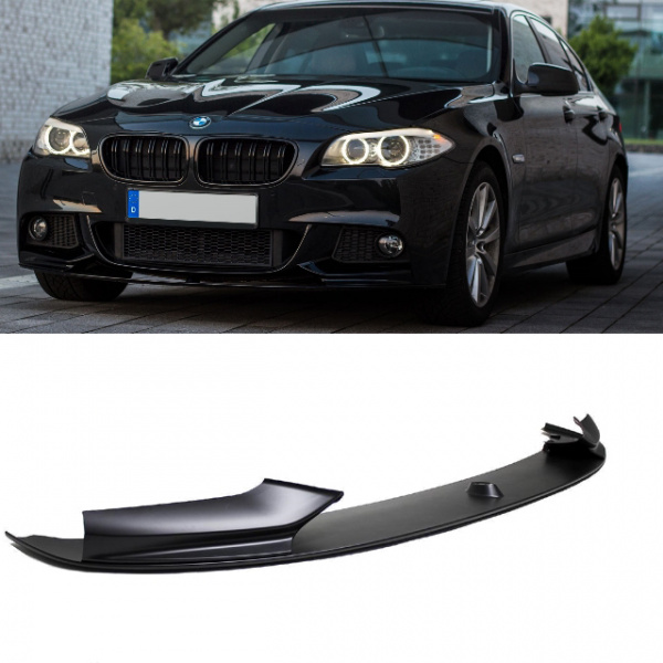 Sport-Performance Frontspoiler Lippe Spoiler vorne Schwarz Matt passt für BMW 5er F10 F11 mit M-Paket +ABE