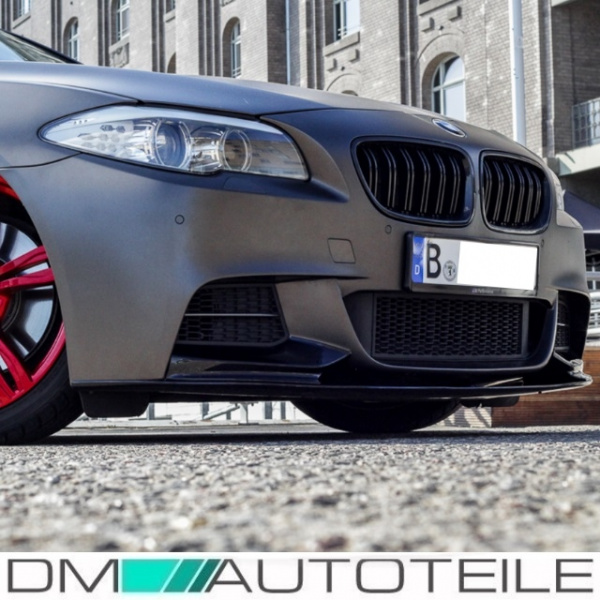 Sport-Performance Frontspoiler Lippe Spoiler vorne Schwarz Matt passt für BMW 5er F10 F11 mit M-Paket +ABE