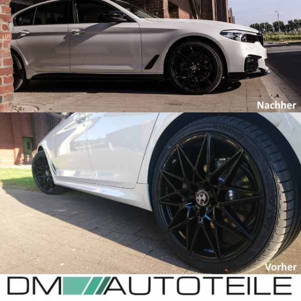 Umbau Sport-Performance Schwarz Matt Spoiler + Diffusor +Ansätze passend für BMW G30 G31 mit M-Paket +ABE