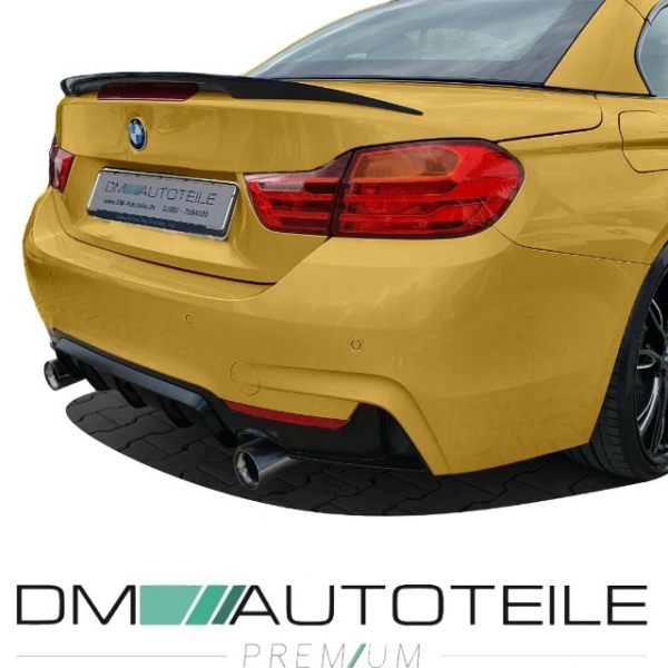 Heckspoiler Kofferraum Schwarz Glanz passend für BMW 4er F33 Cabriolet nicht M4 2013-2020