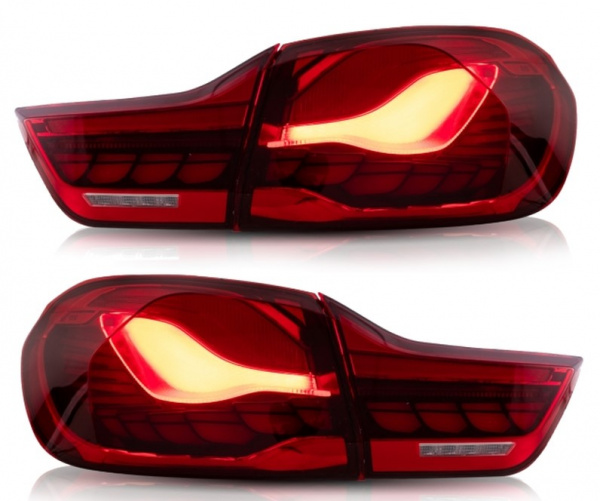 Voll LED Upgrade Design Rückleuchten für BMW 4er F33/F33/F36 13-21 rot in OLED Technik mit dynamischem Blinker