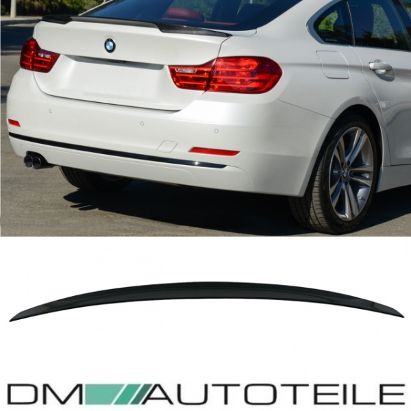 Set BMW 4er F36 Gran Coupe Heckspoiler Hecklippe Sport-Performance Carbon Optik 14>