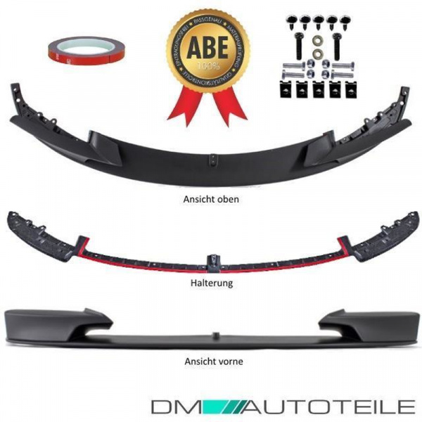 AN Sport Performance Stoßstange vorne für SRA+ Frontspoiler schwarz passend für BMW 3er F30 F31 Serie & M-Paket