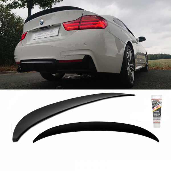 Sport-Performance Heckspoiler SCHWARZ Matt passt für BMW 4er F32 Hecklippe +ABE