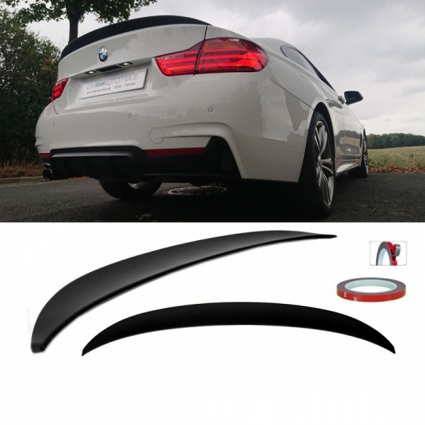 Sport-Performance Heckspoiler SCHWARZ Matt passt für BMW 4er F32 Coupe Hecklippe +ABE