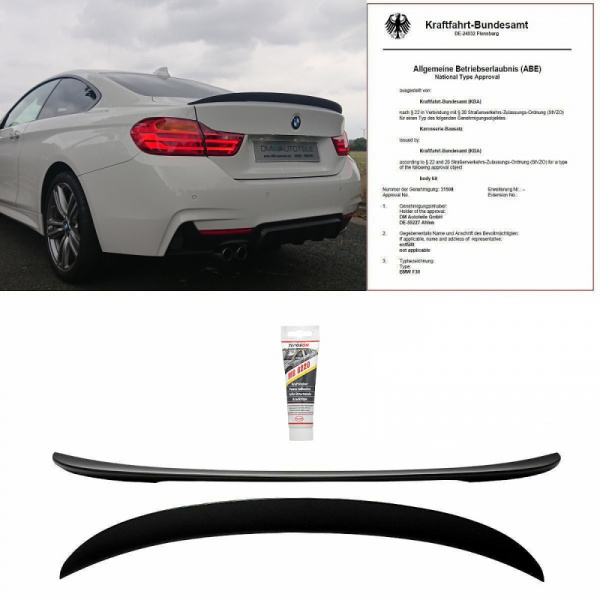 Sport-Performance Heckspoiler Kofferraum passend für BMW 3er F30 Limousine auch M Schwarz Matt