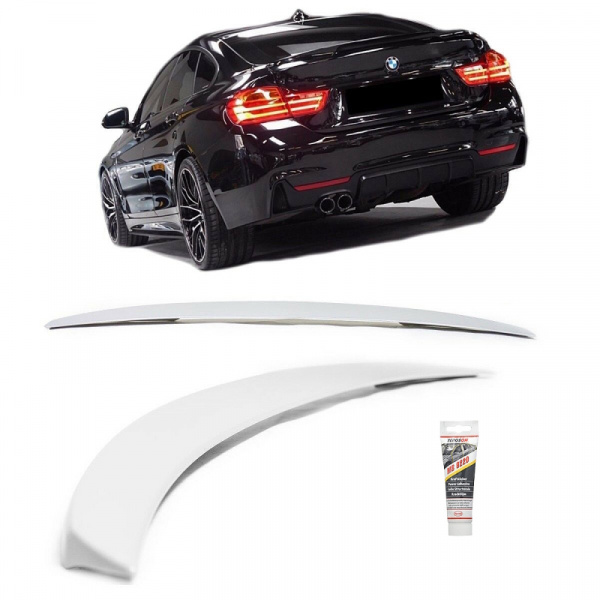 Sport-PERFORMANCE Heckspoiler Heck Spoiler grundiert passt für BMW 4er F36 Gran Coupe +ABE*