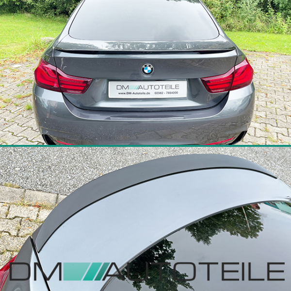 Sport-PERFORMANCE Heckspoiler Heck Spoiler Schwarz Matt passt für BMW 4er F36 Gran Coupe +ABE*