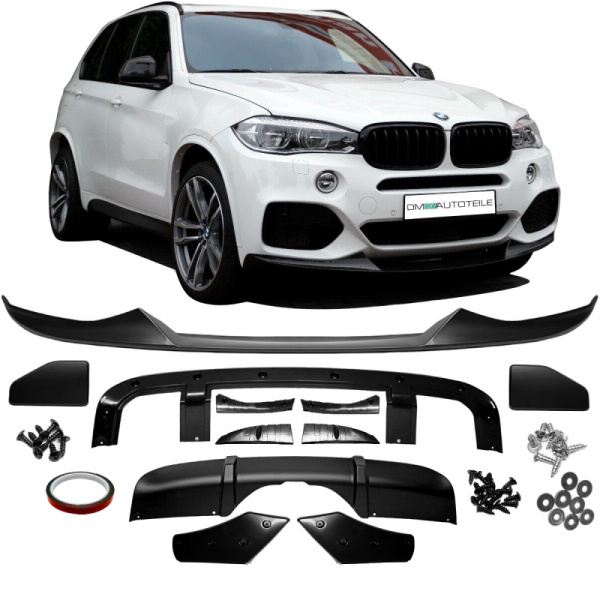 Sport-Performance SET Aero Spoiler Kit Schwarz Matt passt für BMW X5 F15 M-Paket