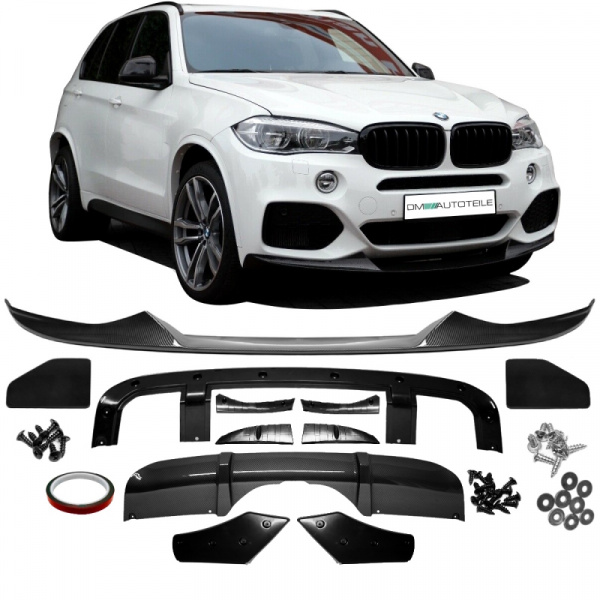 Sport-Performance SET Aero Spoiler Kit Carbon Glanz passt für BMW X5 F15 M-Paket