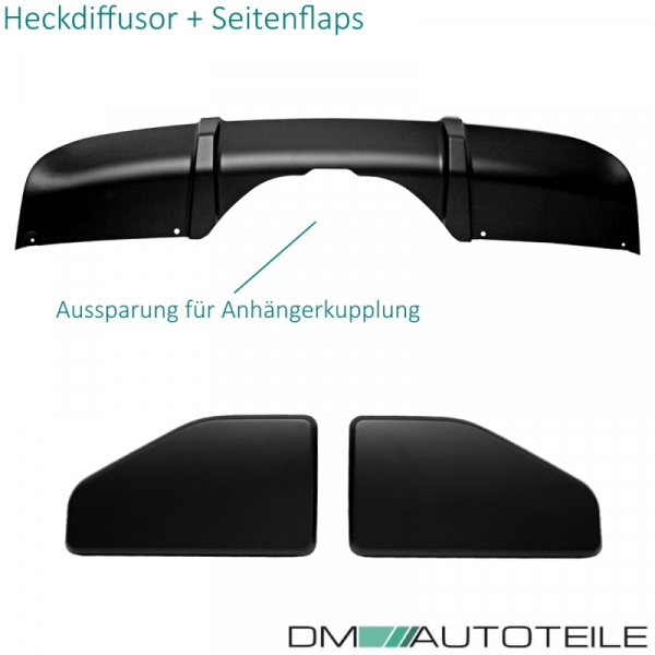 Sport-Performance SET Aero Spoiler Kit Schwarz Glanz passt für BMW X5 F15 M-Paket