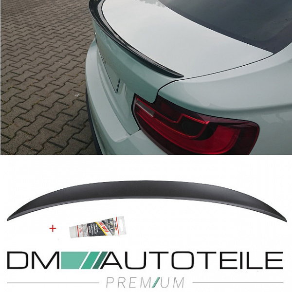 SET Heckspoiler Kofferraum grundiert passend für BMW 2er F22 Coupe für M-Paket Umbau Modelle +Kleber bj. 14>