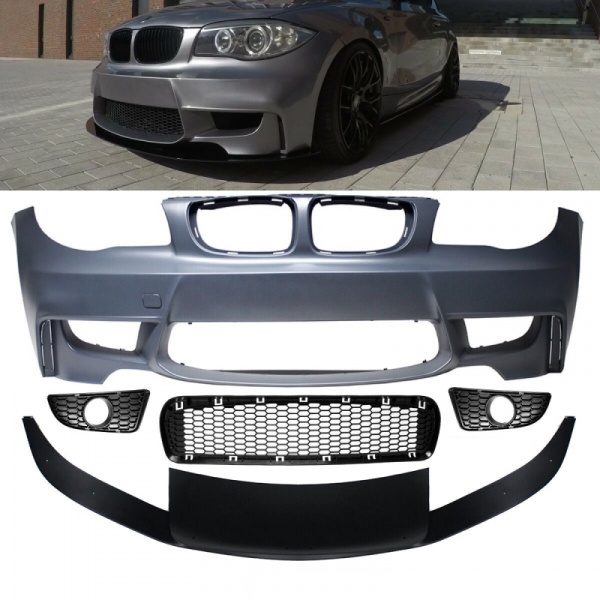 Sport EVO Stoßstange vorne Frontspoiler Lippe passt für BMW 1er E81 E82 E87 E88