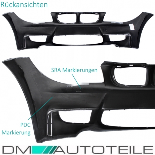 Sport EVO Stoßstange vorne Frontspoiler Lippe passt für BMW 1er E81 E82 E87 E88