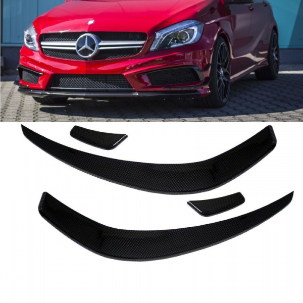 Mercedes A-Klasse W176 Aero Edition 1 Flaps CARBON OPTIK Stoßstange vorne 4.tlg.