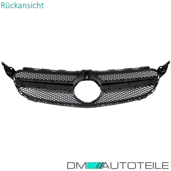 Kühlergrill Schwarz Glanz + Kamera passt für Mercedes W205 S205 14-18 kein AMG