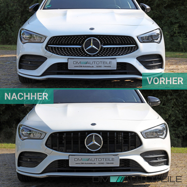 Kühlergrill Schwarz glanz passt für Mercedes CLA W118 ab 2019 für PDC ohne Kamera
