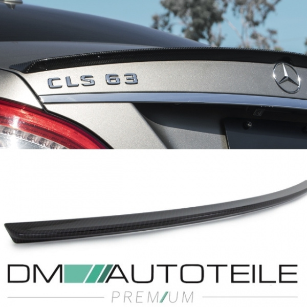 Set Heckspoiler Carbon hochglanz Design +3M passt für Mercedes CLS W218 auch AMG Bj ab 2011 aus ABS