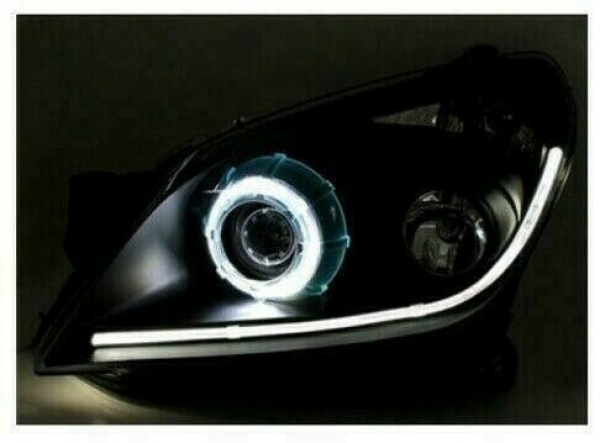 Xenon CCFL Angel Eyes Scheinwerfer für Opel Astra H 04-09 schwarz