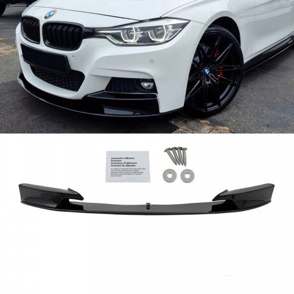 Frontspoiler Lippe Sport-Performance Schwarz Glanz lackiert passt für BMW 3er F30 F31 mit M-Paket