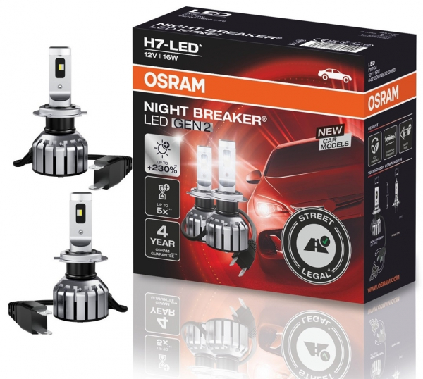 OSRAM NIGHT BREAKER Gen 2 H7 LED 230% 64210DWNBG2 Set