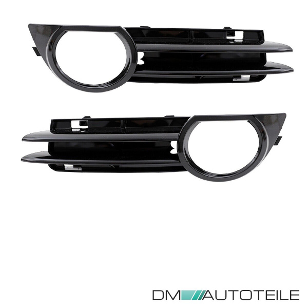 Wabengrill + Stoßstangengitter SET hochglanz Schwarz passt für Audi A3 8P 2004-2008 kein S3