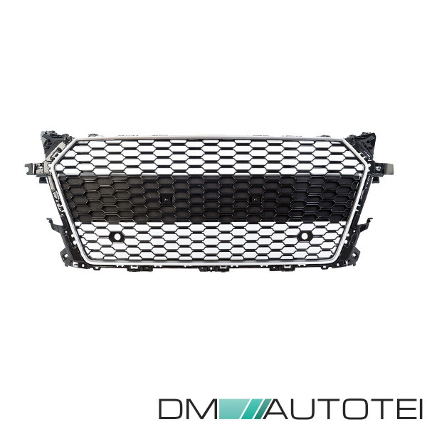 Waben Wabengrill Schwarz Silber komplett Gitter Grill für Audi TT 8S FV nicht RS