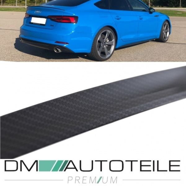 Sport-Heckspoiler Hecklippe Carbon Look passt für Audi A5 B9 Sportback ab Baujahr 2016-2020 auch RS