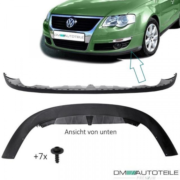 Stoßstange vorne ohne PDC ohne SRA + Spoiler + Kühlergrill + Schrauben passt für Set VW Passat 3C ab 05-10