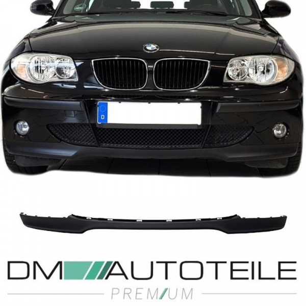 Front Spoiler für Stoßstange 04-07 Schwarz passt für BMW 1er E81 E87 3-5-Türer