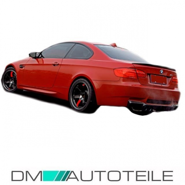 Set LACKIERT Heckspoiler Spoilerlippe ab Bj 06-10 passt für BMW E92 Coupe Kleber Hochglanz Schwarz