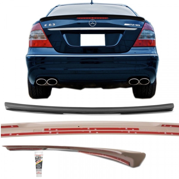 Mercedes W211 Kofferaum Heckspoiler Spoiler Schwarz Lack. + Zubehör für E63 AMG