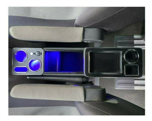 Upgrade Staufach Mittelkonsole Ablage für VW T7 20+ mit LED Beleuchtung und USB