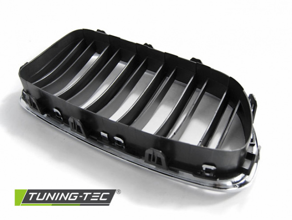 Upgrade Sportgrill Nieren für BMW 5er F10/F11 Limousine/Touring 10-16 chrom/schwarz in Doppelsteg Design