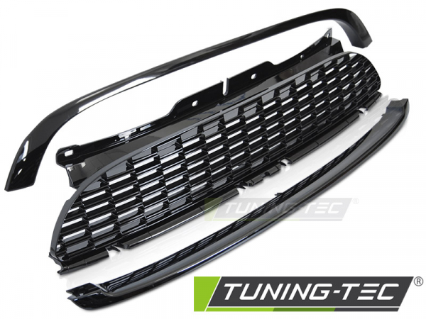 Upgrade Design Sportgrill / Kühlergrill für BMW Mini Cooper R55/R56/R57 06-09 Hochglanz schwarz