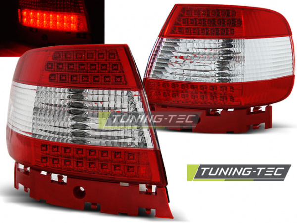 LED Upgrade Design Rückleuchten für Audi A4 B5 94-00 rot/weiß