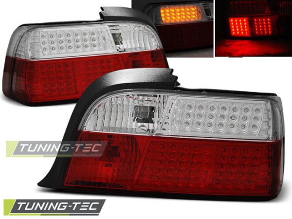LED Upgrade Design Rückleuchten für BMW 3er E36 Coupe 90-99 rot/klar mit LED Blinker
