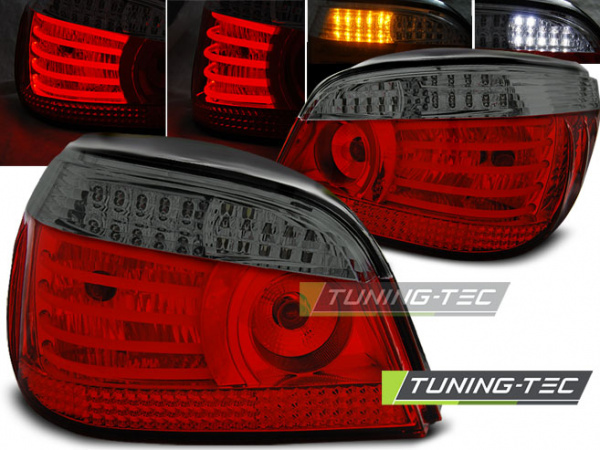 LED Upgrade Design Rückleuchten für BMW 5er E60 Limousine 03-07 rot/rauch mit LED Blinker