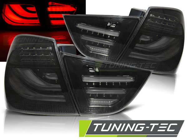 LED Lightbar Design Rückleuchten für BMW 3er E90 LCI Limousine 09-11 schwarz/rauch