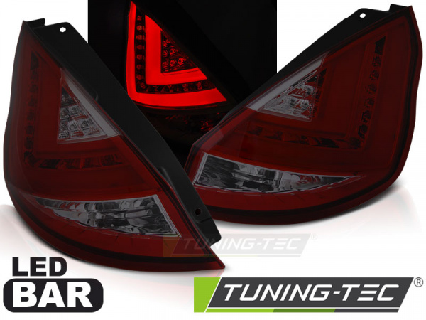 LED Lightbar Design Rückleuchten für Ford Fiesta MK7 08-12 rot/rauch mit LED Blinker