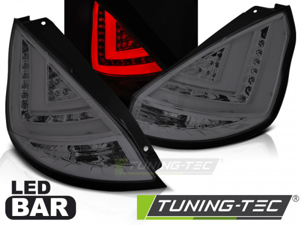 LED Lightbar Design Rückleuchten für Ford Fiesta MK7 12-16 rauch mit LED Blinker