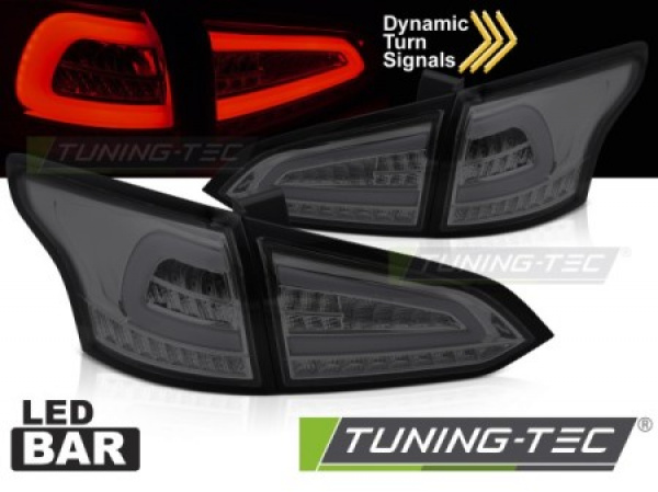 Voll LED Lightbar Design Rückleuchten Ford Focus MK3 Turnier (Kombi) 11-18 rauch mit dyn. Blinker