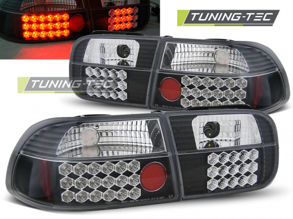 LED Upgrade Design Rückleuchten für Honda Civic Coupe/Limousine 91-95 schwarz