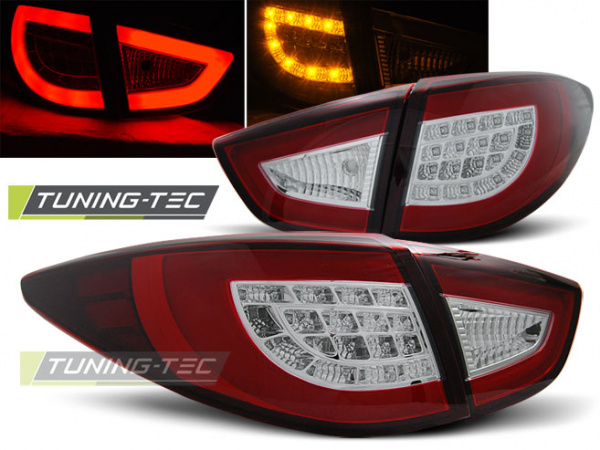 LED Lightbar Design Rückleuchten für Hyundai IX35 09-13 rot/klar