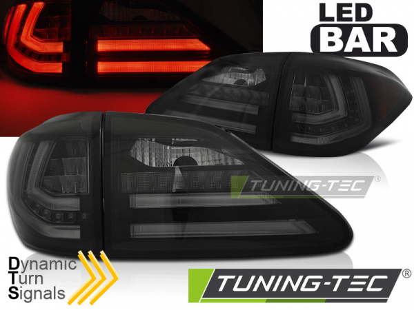 LED Lightbar Design Rückleuchten für Lexus RX III 350 09-12 schwarz/rauch mit dyn. Blinker