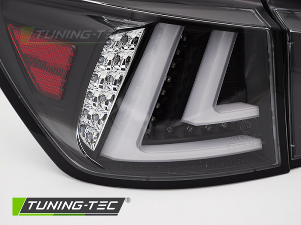 VOLL LED Lightbar Design Rückleuchten für Lexus LX II 06-13 schwarz mit dyn. Blinker